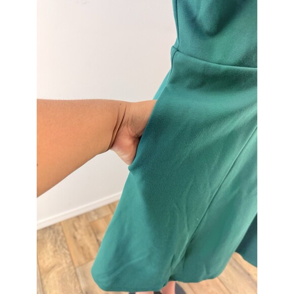 NEW Draper James Sleeveless Knot-Waist Midi Dress Black & Green Size XL Pockets - Picture 9 of 17